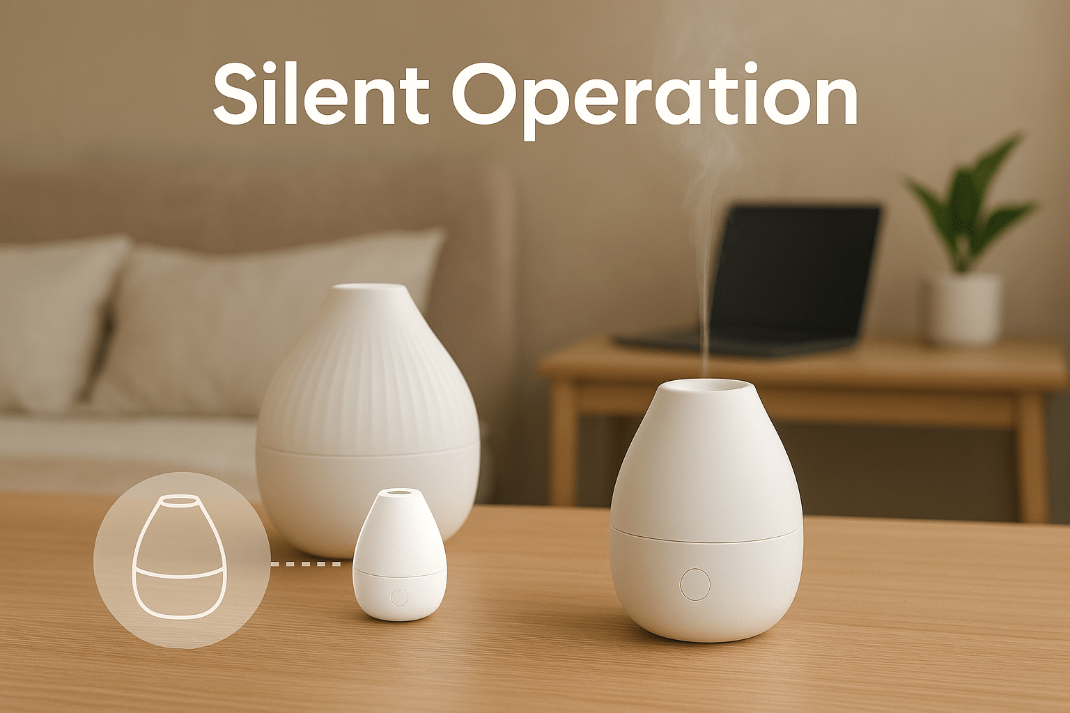 Compact rechargeable aroma diffuser with ergonomic housing
