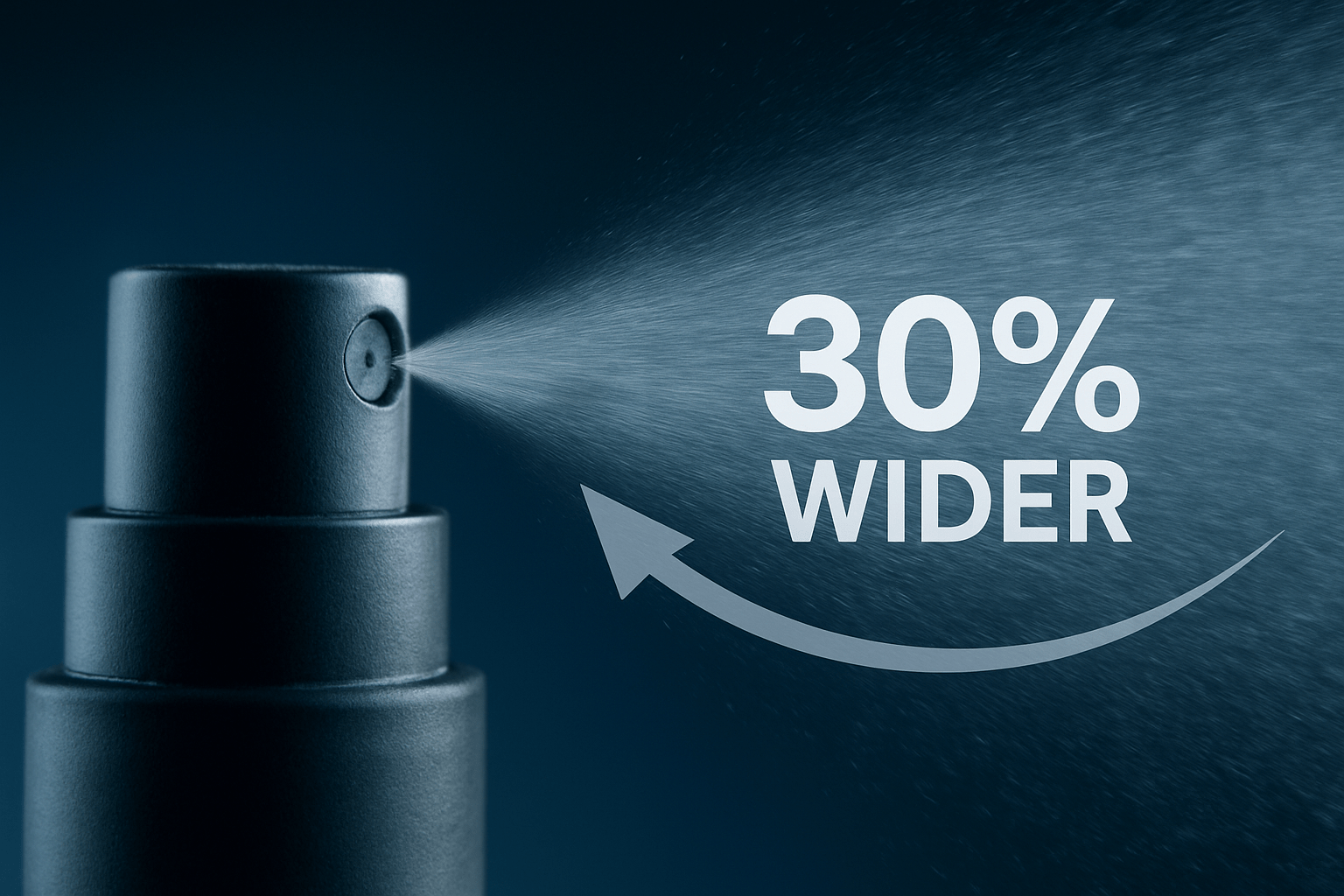 Fragrance diffuser nozzle efficiency and spray diffusion