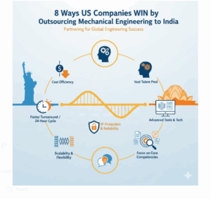 8 Ways US Companies Gain by Outsourcing Mechanical Engineering to India