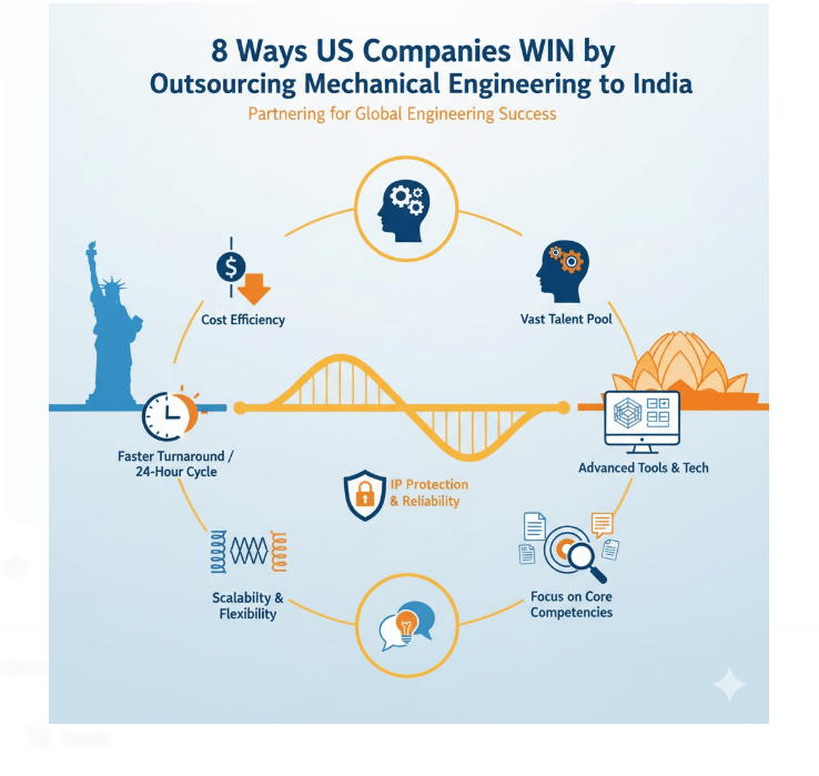 US company collaborating with Indian mechanical engineers for CAD design