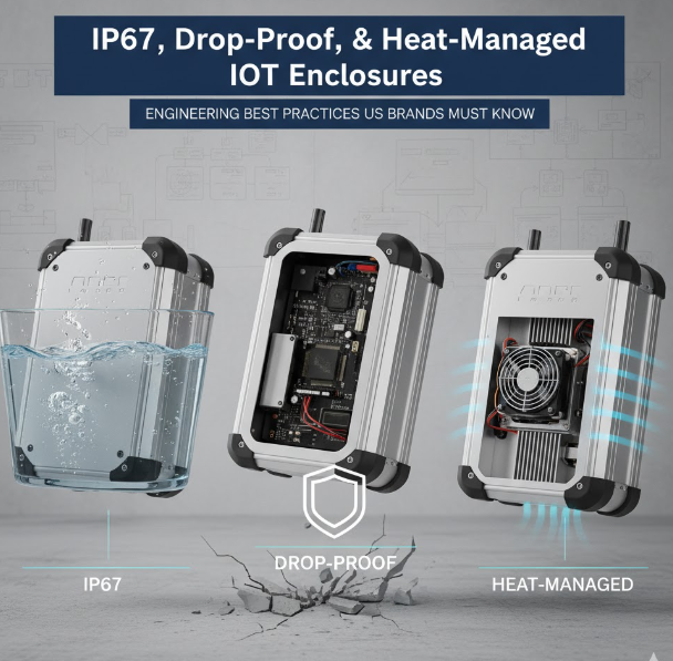 IP67IOT enclosure design services for waterproof, drop-proof, heat-managed IoT enclosures.